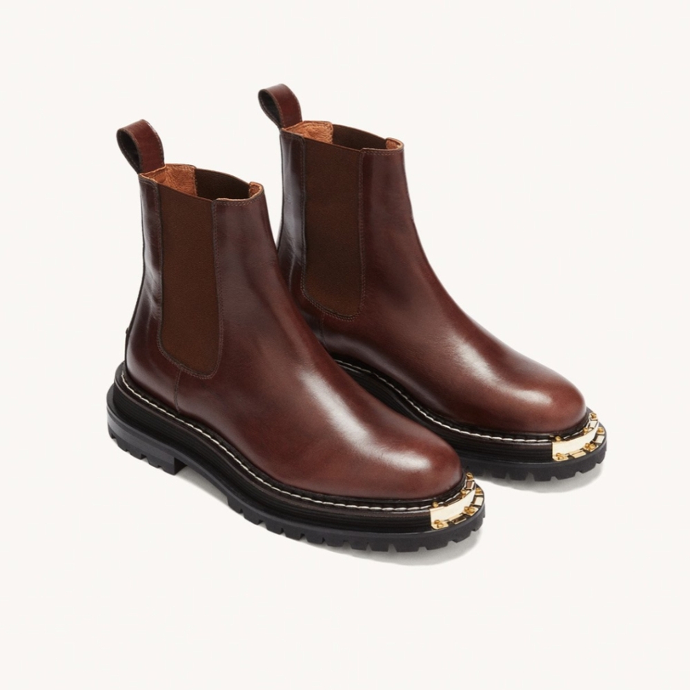 Sandro Paris ‎ Dark Brown Leather Boots